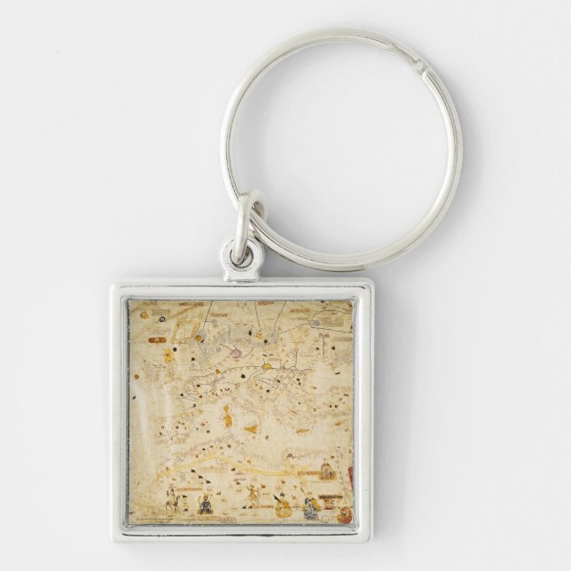 Map of Charles V, Map of Mecia Keychain (Front)