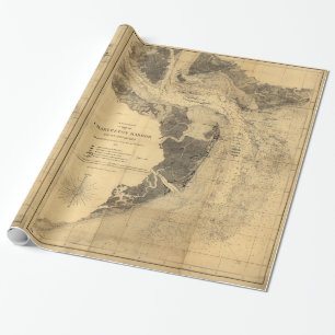 Map of Charleston Harbor South Carolina (1863) Wrapping Paper