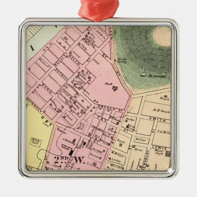 Map of Charleston, West Virginia Metal Ornament | Zazzle