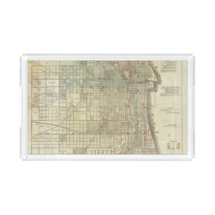 Map Of Chicago Acrylic Tray