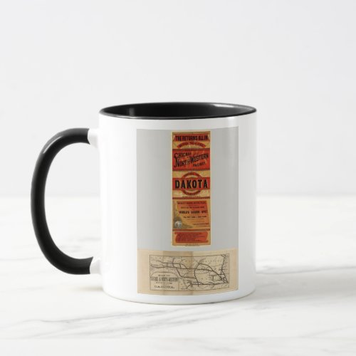 Map Of Chicago and Northwestern Railway Lines Mug