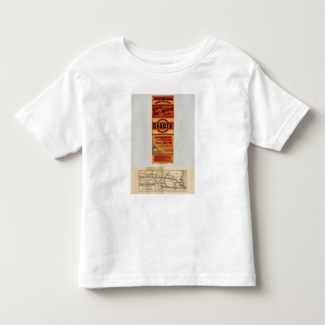 Map Of Chicago and Northwestern Railway Lines Toddler T-shirt (Front)