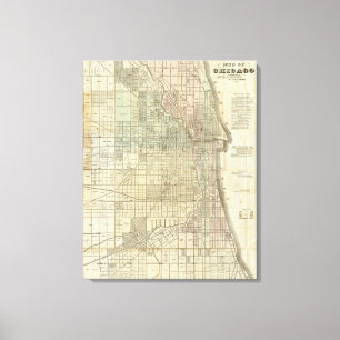 Map Of Chicago Canvas Print