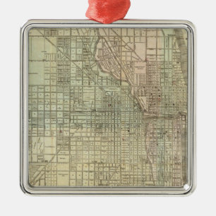 Map Of Chicago Metal Ornament