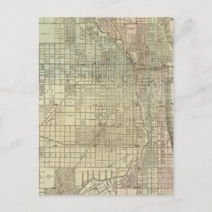 Map Of Chicago Postcard