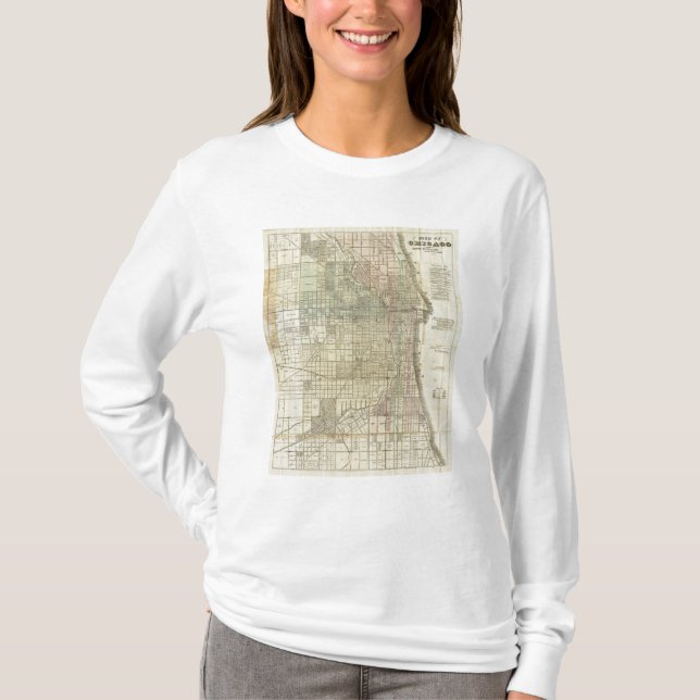 Map Of Chicago T-Shirt (Front)