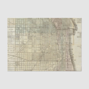Map Of Chicago Tissue Paper