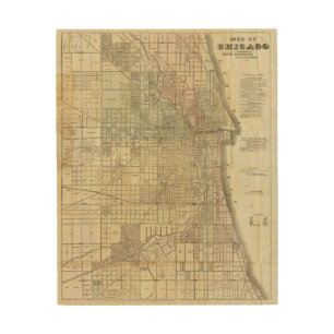 Map Of Chicago Wood Wall Decor