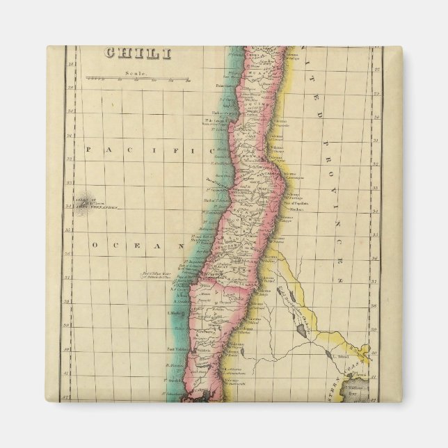 Map Of Chili Magnet (Front)