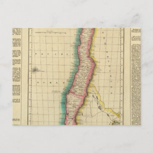 Map Of Chili Postcard