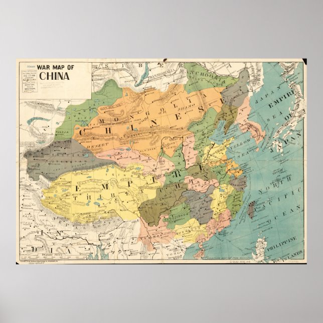 Map of China (1900) Poster (Front)