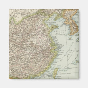 Map of China and Japan Magnet