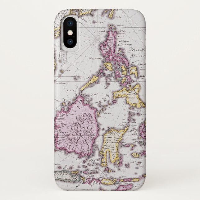 Map of China & Indonesia | 1710 Case-Mate iPhone Case (Back)