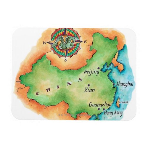 Map of China Magnet
