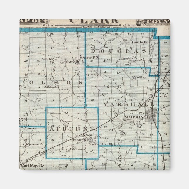 Map of Clark County Magnet (Front)