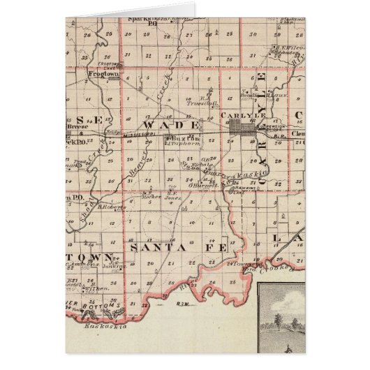 Map of Clinton County Cards (Front)