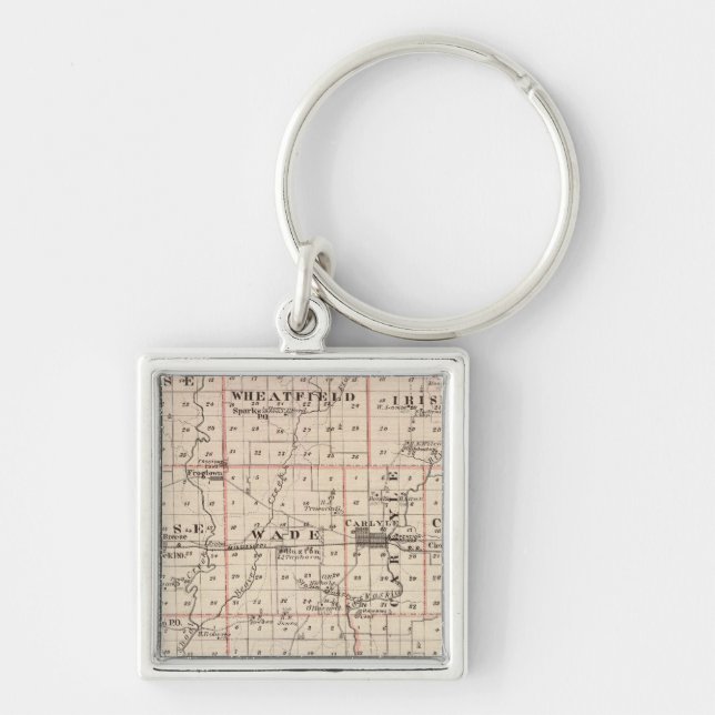 Map of Clinton County Keychain (Front)