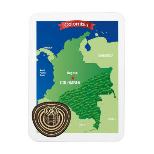 Map of Colombia Magnet