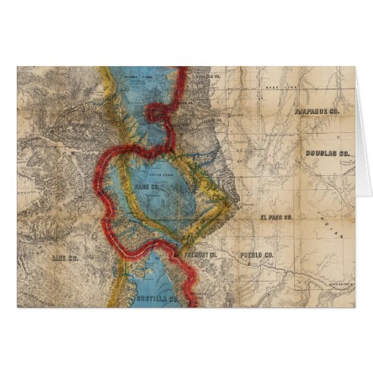 Map of Colorado Territory Cards (Front Horizontal)
