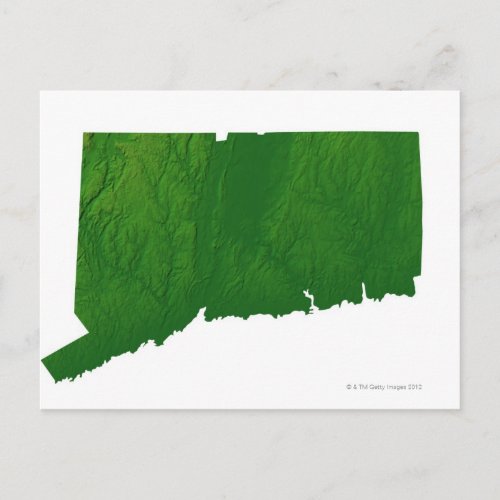 Map of Connecticut 2 Postcard