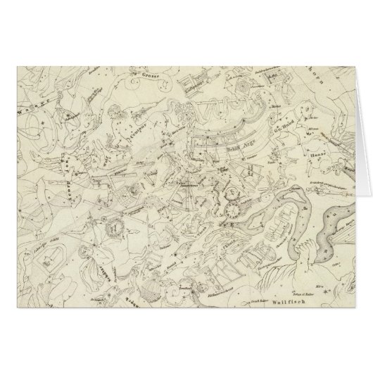 Map of Constellations 2 Cards (Front Horizontal)