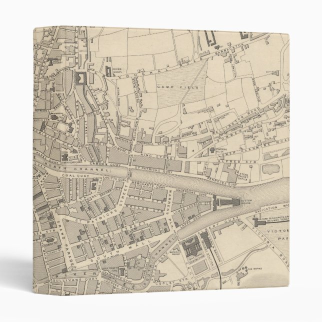 Map of Cork, Ireland 3 Ring Binder (Front/Spine)