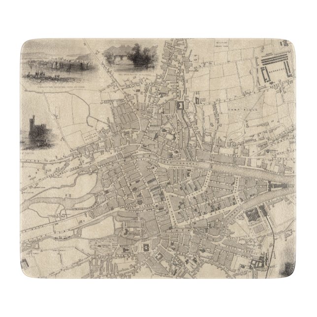 Map of Cork, Ireland Cutting Board (Front)