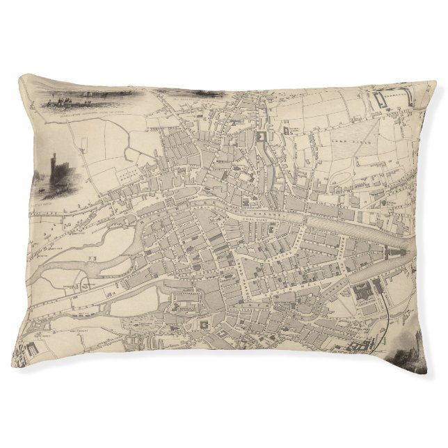 Map of Cork, Ireland Pet Bed (Front)