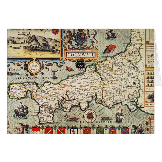 Map of Cornwall Cards (Front Horizontal)