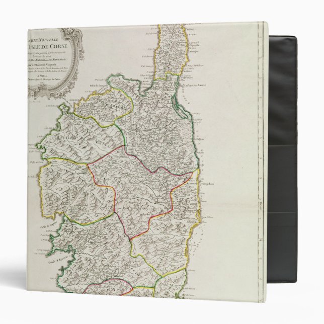 Map of Corsica 3 Ring Binder (Front/Inside)