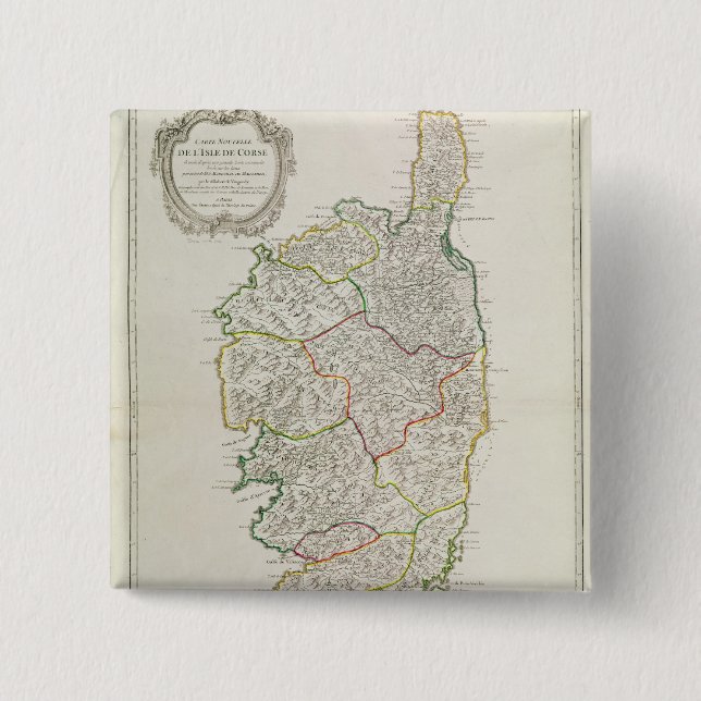 Map of Corsica Button (Front)