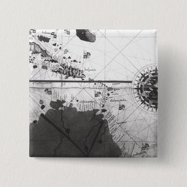 Map of countries pinback button (Front)