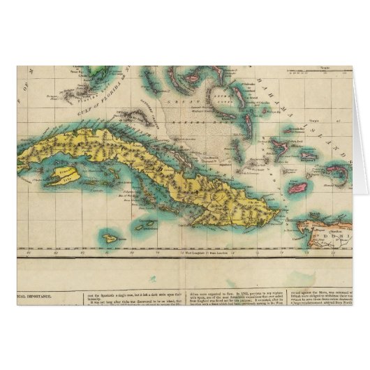 Map Of Cuba And The Bahama Islands (Front Horizontal)
