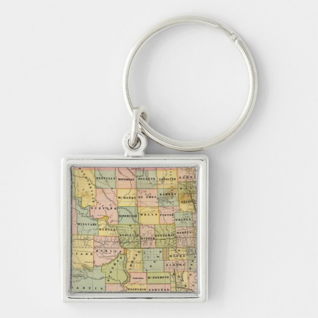 Map of Dakota Keychain (Front)