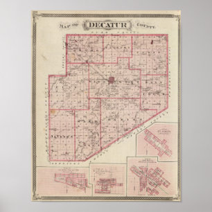 Map of Decatur County with St Omer Poster
