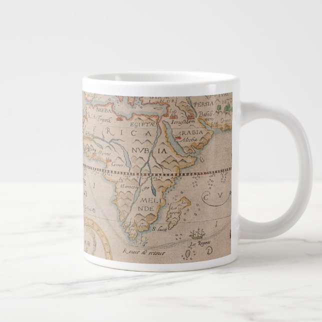Map of Drake's Circumnavigation of the Globe Giant Coffee Mug (Right)