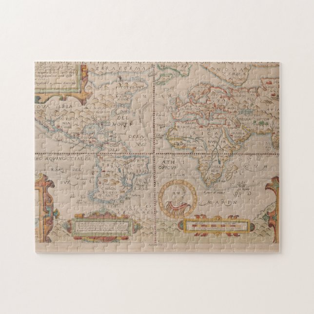 Map of Drake's Circumnavigation of the Globe Jigsaw Puzzle (Horizontal)