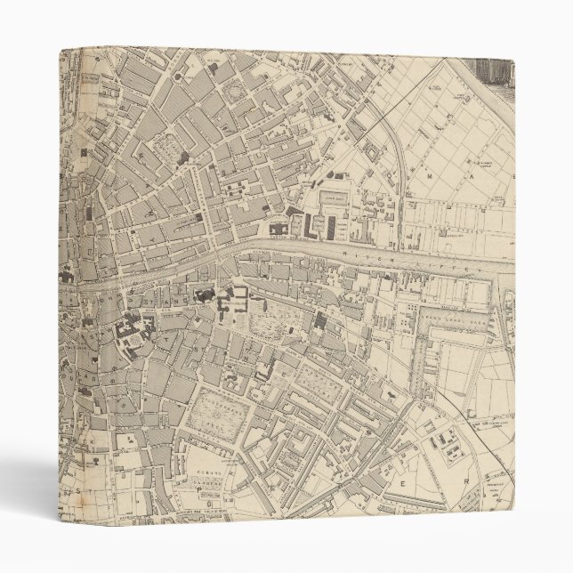 Map of Dublin, Ireland 3 Ring Binder (Front/Spine)
