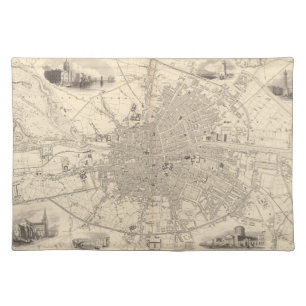 Map of Dublin, Ireland Cloth Placemat