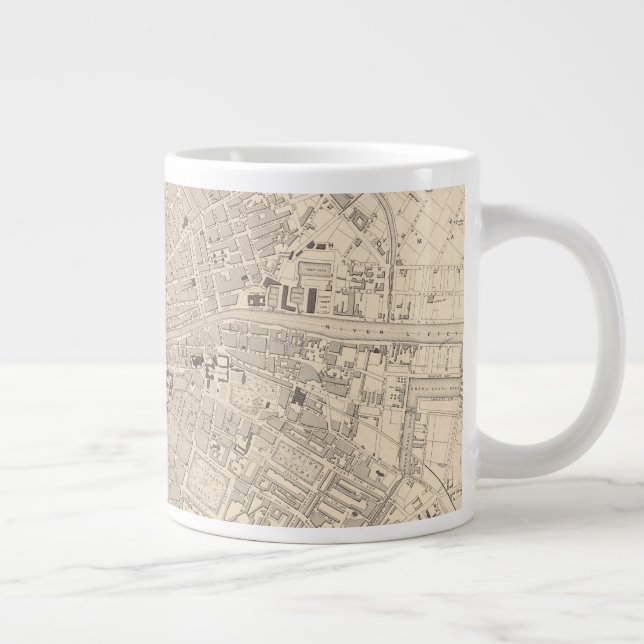 Map of Dublin, Ireland Giant Coffee Mug (Right)
