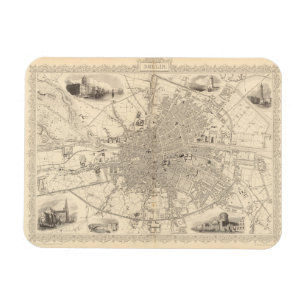 Map of Dublin, Ireland Magnet