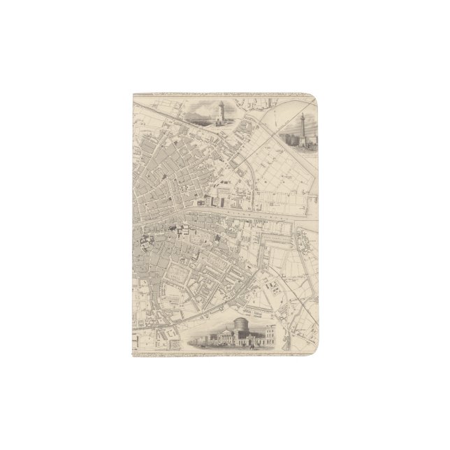 Map of Dublin, Ireland Passport Holder (Front)