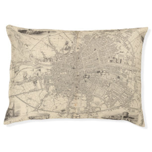 Map of Dublin, Ireland Pet Bed