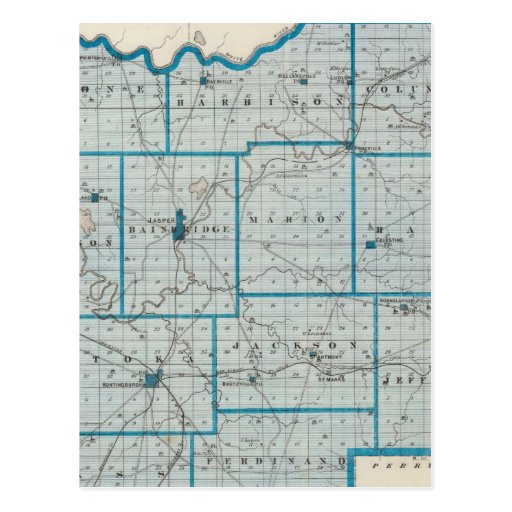 Map of Dubois County Postcard | Zazzle