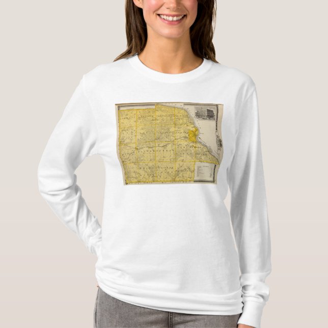 Map of Dubuque County T-Shirt (Front)