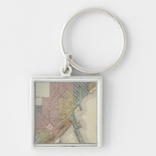 Map of Duluth St Louis County Minnesota Keychain
