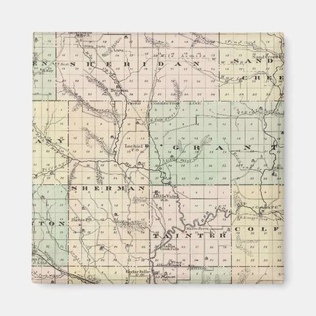 Map of Dunn County, State of Wisconsin Magnet (Front)