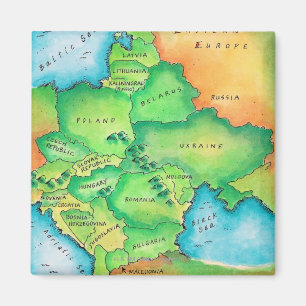 Map of Eastern Europe Magnet