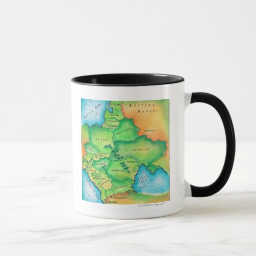 Map of Eastern Europe Mug