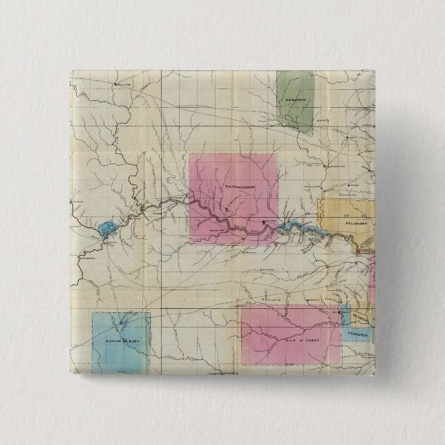 Map of Eastern Kansas Button (Front)